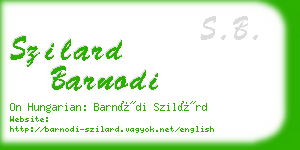 szilard barnodi business card